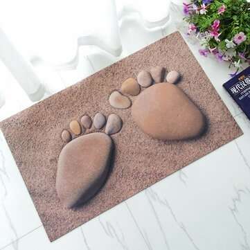 Rubber Doormat 3D Chic Home Rug Baby Foot Area Rug Carpet Bathroom Anti-slip Floor Mat (STYLE: #2)