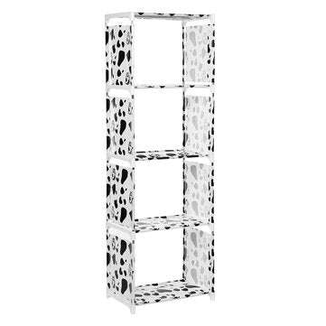 Multi Layer Simple Shelf Iron Art Landing Creative Storage Cabinet Organiz... (COLOR: BLACKANDWHITE)
