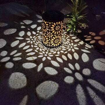 LED Outdoor Solar Powered Lantern Garden Lawn Landscape Light Solar Hanging Lamp