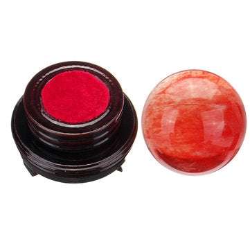 Red Citrine Calcite Quartz Gemstone Stand Crystals Sphere Ball Healing 60mm-80mm