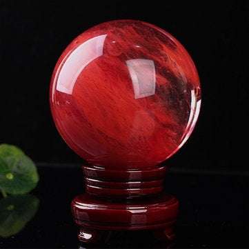 Red Citrine Calcite Quartz Gemstone Stand Crystals Sphere Ball Healing 60mm-80mm