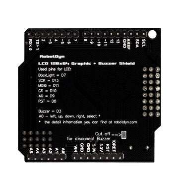 Robotdyn Graphic LCD 128x64 Display  Board + Buzzer Shield