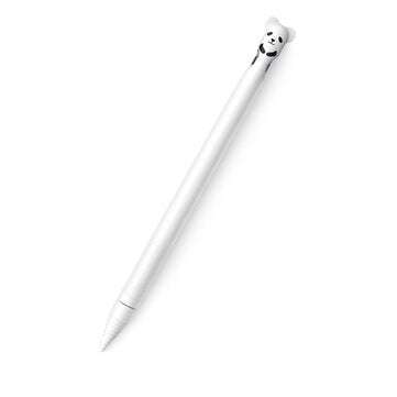 Silicone Protective Sleeve Cartoon Lovely Apple Pen Cap Tip Protective Pen Case T... (COLOR.: WHITE)