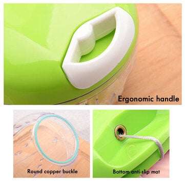 Multifunction Manual Food Chopper Shredder Kitchen Onion Chopper Manual Garlic Cutter Blade Juicer S