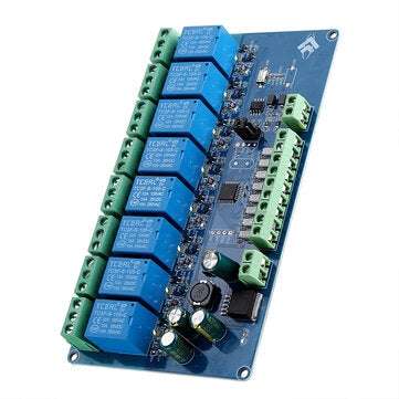 Modbus RTU Octal Relay Module RS485 / TTL UART 8 Inputs 8 Outputs Switch Board