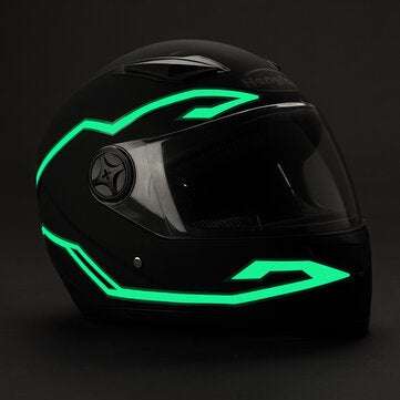 Rechargeable Motorcycle Helmet LED Light USB Power Signal Flashing Strip Luminous ... (COLOR: GREEN)