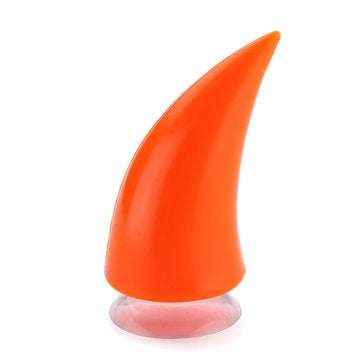 Orange Motorcycle Helmet Headwear Accessories Suction Cups Horns Decor Decoration