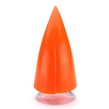 Orange Motorcycle Helmet Headwear Accessories Suction Cups Horns Decor Decoration