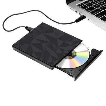 Portable USB 3.0 Black Tray Type External DVD-RW Max.24X High-speed Data Transmission for Win XP Win