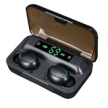 Mini TWS Wireless bluetooth 5.0 Earphone LED Display Power Bank Smart Touch Headphone with Mic for i