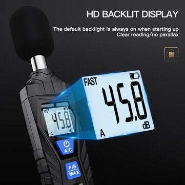 MESTEK SL720 Digital Sound Level Meter Noise Volume Measuring Instrument Decibel Monitoring Tester 3