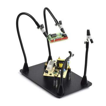 NEWACALOX Magnetic PCB Board Fixed Clip Fixture Flexible Arm Soldering Third Hand Soldering Iron Hol