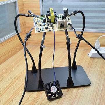 NEWACALOX Magnetic PCB Board Fixed Clip Fixture Flexible Arm Soldering Third Hand Soldering Iron Hol