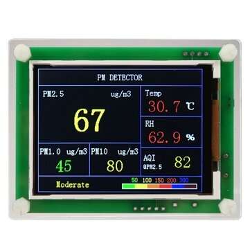 PM1.0 PM2.5 PM10 Detector Module Air Quality Dust Sensor Tester Detector Support Export Data Monitor
