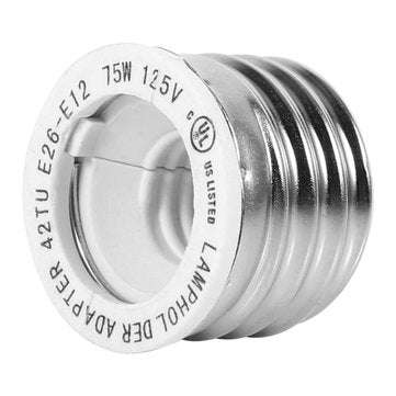LUSTREON E27 E26 To E12 Bulb Holder Adapter Heat Resistant No Fire Hazard Converter