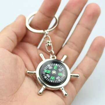 New Helmsman Compass Key Keychain Top Quality Fashion Key Chain for Lettering Men Women Best Birthda