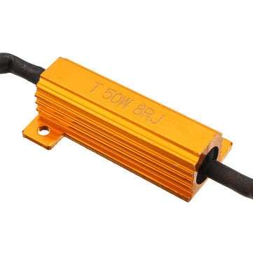 Pair T20 7440 LED Car Light Decoder Resistor Warning Canceller Error Free 50W