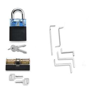 Locksmith Supplies Tension Wrench Tool Practice Lock Pick Set Combination Padlock Broken Key Hand To