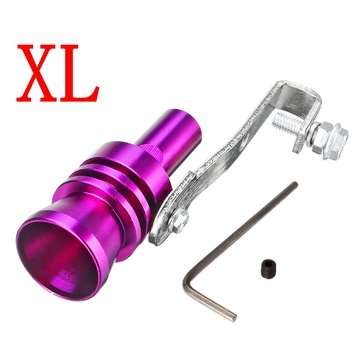 Purple Aluminum Turbo Sound Whistle Exhaust Muffler Simulator Pipe Blow-Off Valve S/M/... (SIZE: XL)