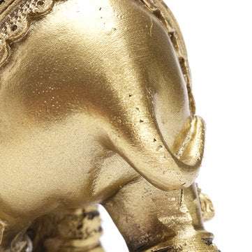 Resin Feng Shui Elephant Trunk Statue Lucky Wealth Figurine Home Decoration