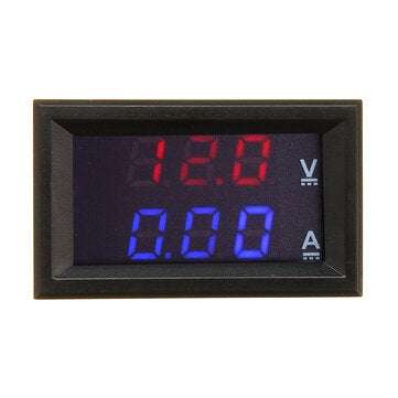 Mini Digital Voltmeter Ammeter DC 100V 10A Panel Amp Volt Voltage Current Meter Tester 0.56" Blue Re