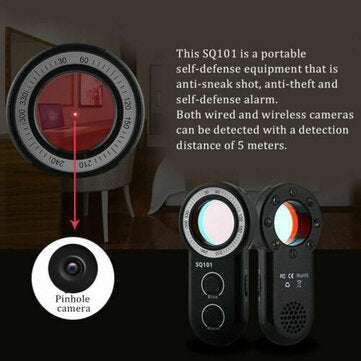 Portable Hiddens Camera Detector Bug Finder Antis spys camera Anti-theft Alarm
