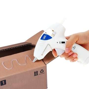 Raitool 10W Plastic Electronic Heating Hot Melt Glue White Hot Melt Glue Gun with 50Pcs Glue Stic