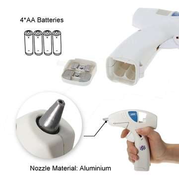 Raitool 10W Plastic Electronic Heating Hot Melt Glue White Hot Melt Glue Gun with 50Pcs Glue Stic