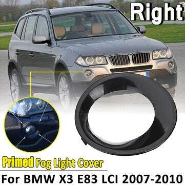 Left/ Right Primed Black Driving Fog Light Cover Trim For BMW X3 E83 LCI 2007-2010 (TYPE: )