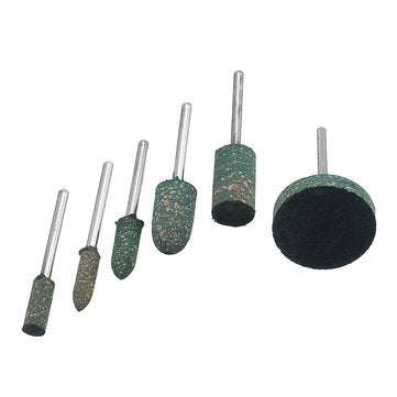 HILDA 6pcs 3mm Sesame Rubber Polishing Grinding Head for Polishing Metal Wood Grinder Rotary Tools