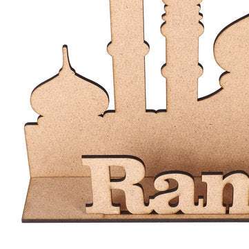 MDF Eid Mubarak Ramadan Islamic Wooden Gift Calendar Sign Tray Decorations