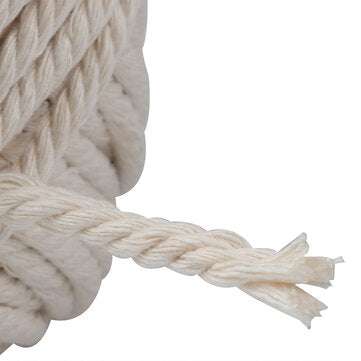Natural Beige Cotton String Thread Twisted Cord Rope Craft Macrame
