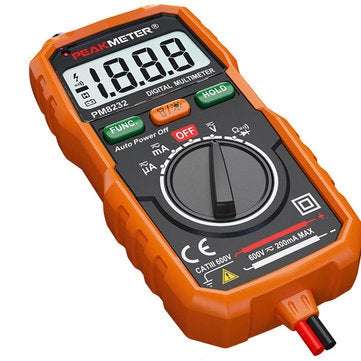 PEAKMETER PM8232 Portable Auto Range Digital Multimeter DMM Auto Power Off Tester Spot Light