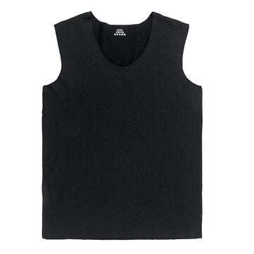 Men Winter Black Thermal Underclothes Warm Singlet Underwear Sleeveless Waistcoat Top (SIZE: L)