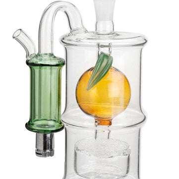 LED Water Pipe High Borosilicate Glass Pipe Bottle Mute Pot