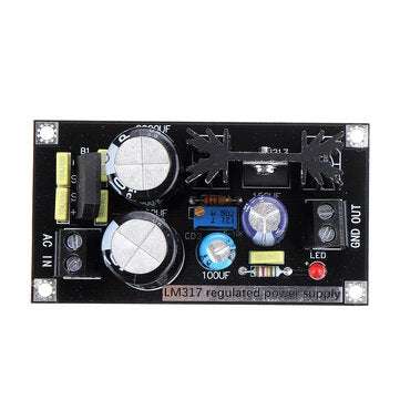 LM317 Adjustable Regulated Power Supply Board AC to DC Adjustable Linear Regulator with Rectifier Fi