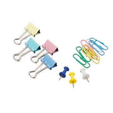 M&G ASC99360 Stationery Set Desktop Paper Clip Binder Clip DIY Bookmart Rubber Band Stationery Offic