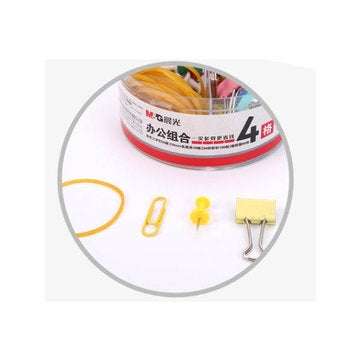 M&G ASC99360 Stationery Set Desktop Paper Clip Binder Clip DIY Bookmart Rubber Band Stationery Offic