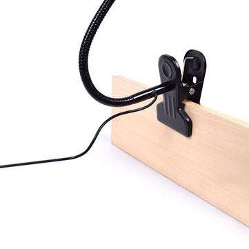 NEWACALOX Flexible 5X USB 3 Colors Lamp Magnifier Clip-on Table Top Desk LED Reading Large Lens Illu