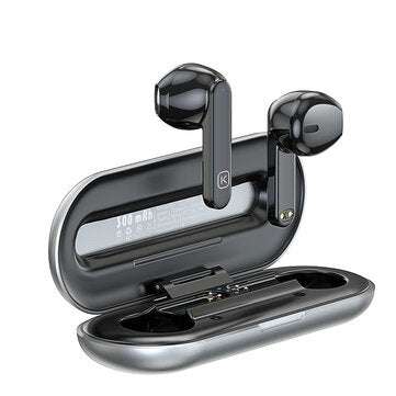 KUULAA KL-YP09 TWS QCC3004 Apt bluetooth 5.2 HiFi Stereo Bass Dual Mic ENC Noise Ca... (COLOR: GREY)