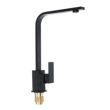 Modern Black Kitchen Sink Taps Mixer Tap Single Lever Basin Brass Mono Faucet