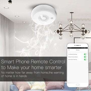 MoesHouse ZB Smart Smoke Fire Alarm Sensor Detector Home Security System Battery-powered Alarm Wirel
