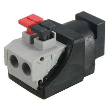 LUSTREON 5.5*2.1mm 5PCS Male&Female Connectors DC Power Adapter Plug Cable for LED Strips 12V
