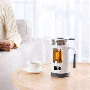 LIFE ELEMENT 600W Electric Health Pot 600ML Tea Pot Water Kettle Temperature Display Double Thermal