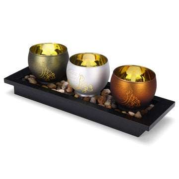 Islamic Candle Holder Desktop Mini Small Glass Cup Candle Stick Home Decor