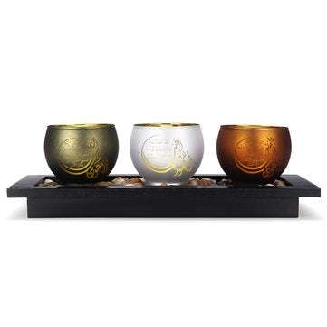 Islamic Candle Holder Desktop Mini Small Glass Cup Candle Stick Home Decor