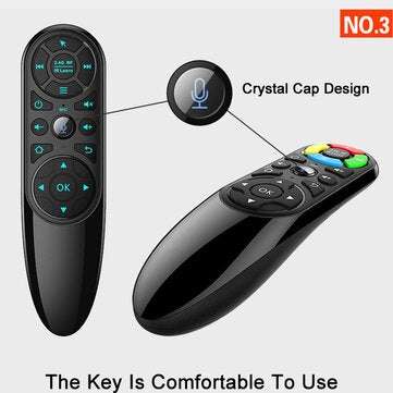 Q6 Pro Voice Remote Control 7 Colors Backlit 2.4G Wireless Air Mouse Gyro IR Learning for Android TV