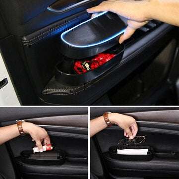LED Universal Car Left Armrest Elbow Support Adjustable Anti-fatigue Anti Slip