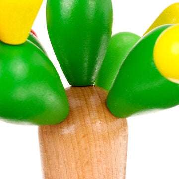 Montessori Children Early Education Toys Wooden Cactus Building Block Splicing Puzzle Toy Creative G