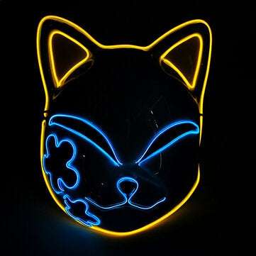 Ghost Blade Mask Halloween Cosplay Animal Dance EL Cool Mask